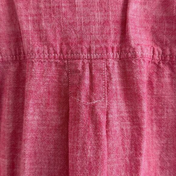 Banana Republic Long Sleeve Soft Washed Light Red Button-Up Shirt 100% Cotton - Picture 7 of 8